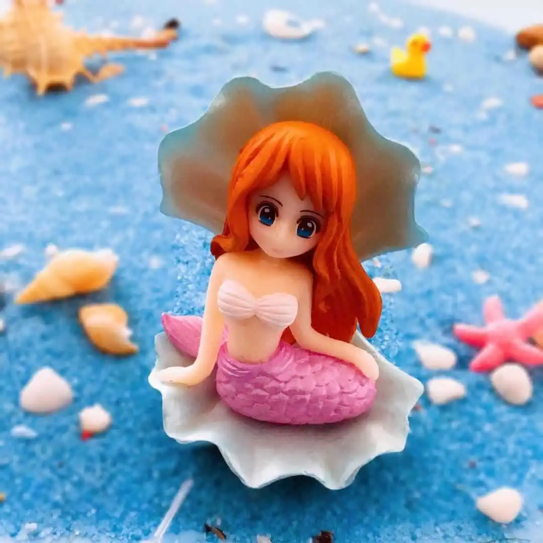 Mermaid DIY micro-landscape aquarium decoration water feature creative beauty cake keychain plastic decoration crafts