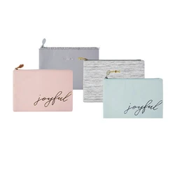 Custom Cosmetic Bag Best Friend Gift Bridesmaid Gift Canvas Makeup Brush Beauty Bag with custom zippo