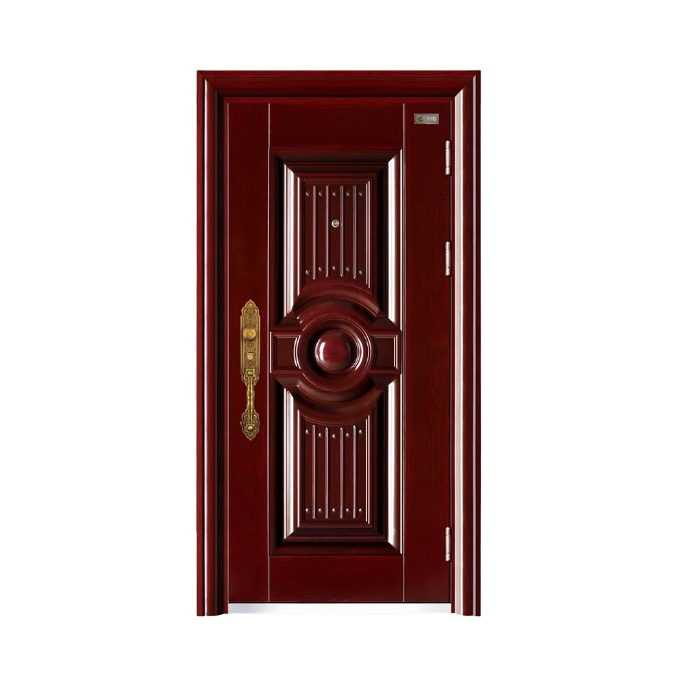 Lowest price Modern Exterior Main Gate Door Designs Front Iron Entry Doors Entrance Security Steel Door For House