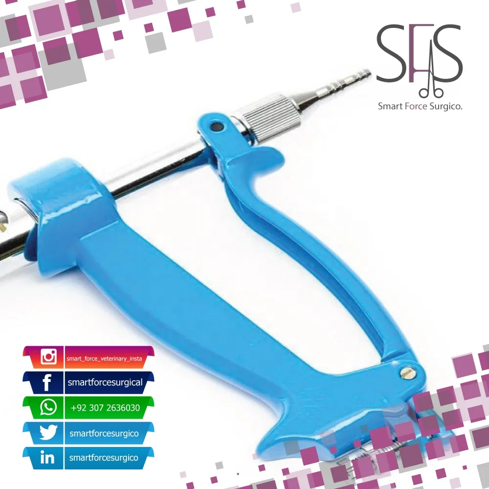 Automatic Drenching Gun Syringe, Veterinary Cattle Vaccine Drencher Premium Quality Instruments for Animals Care