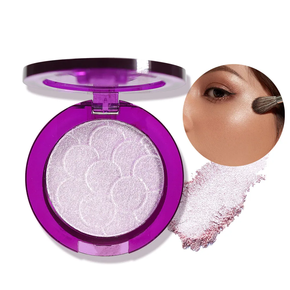 Custom Black White Powder Body Retractable Highlighter Purple Palette Serum Loose Powder Couture Luminizer Highlighter