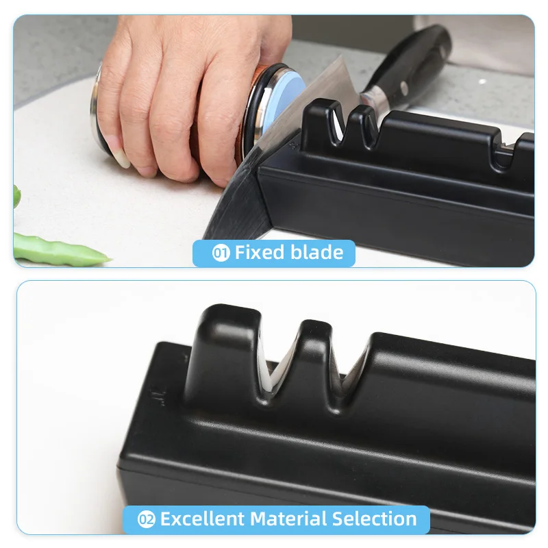 Manual professional diamond rolling knife sharpener easy to use knife sharpener for home