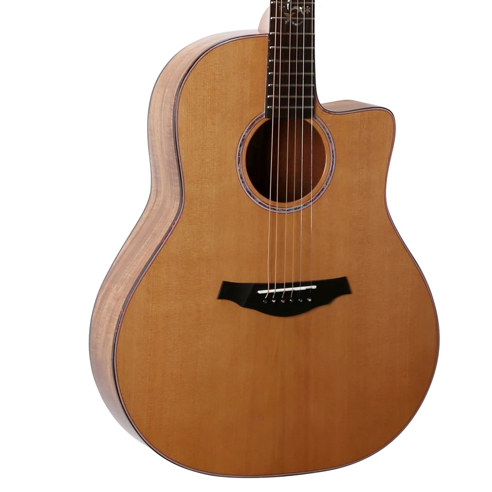 Accept OEM Professional 41 Inch Canada Solid Red Pine Top Nato Neck Glossy Finish Acoustic Guitar