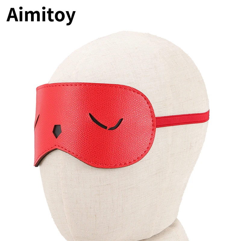 Aimitoy Сна Blindfold БДСМ секс игрушки с повязкой из лакированной искусственной кожи
