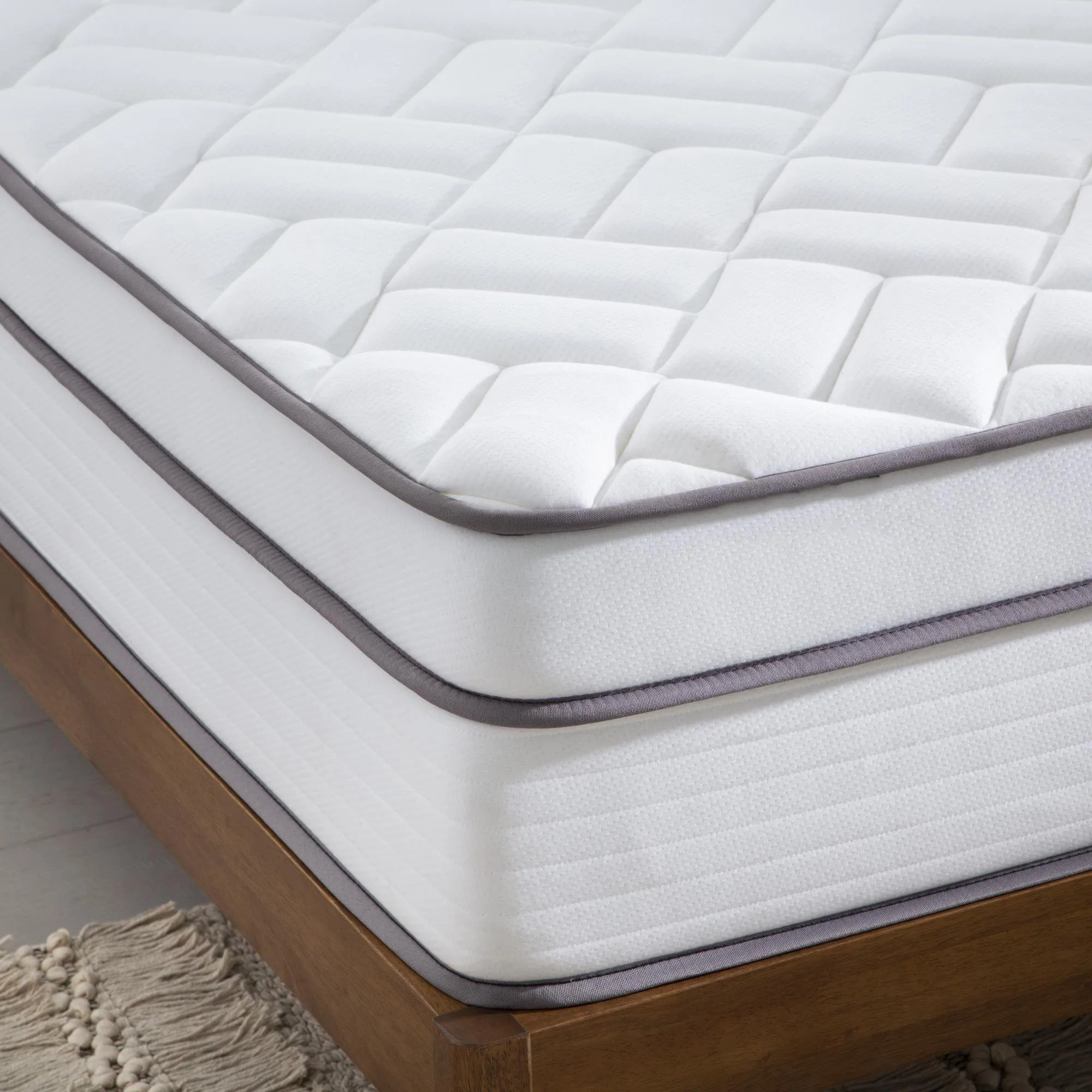 Twin Bed Full Size Latex Pillow Top Mattress For Sale Rolled Up Bonnell Spring Pu King Queen Twin Foam Mattress