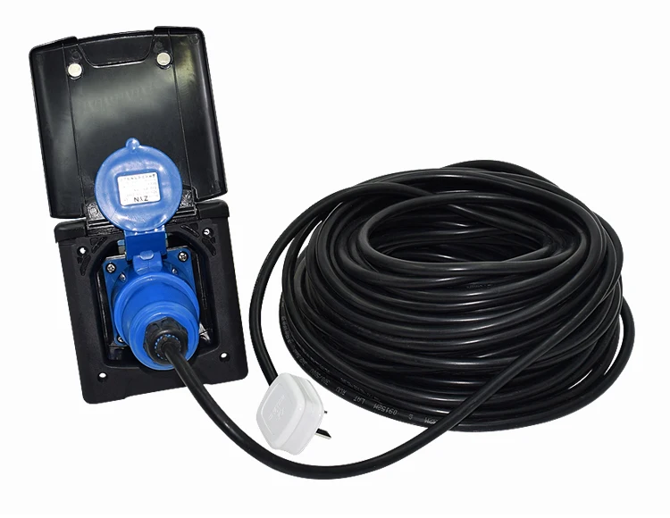 OEM RV external power interface Waterproof external power box 16A32A mains interface RV accessories