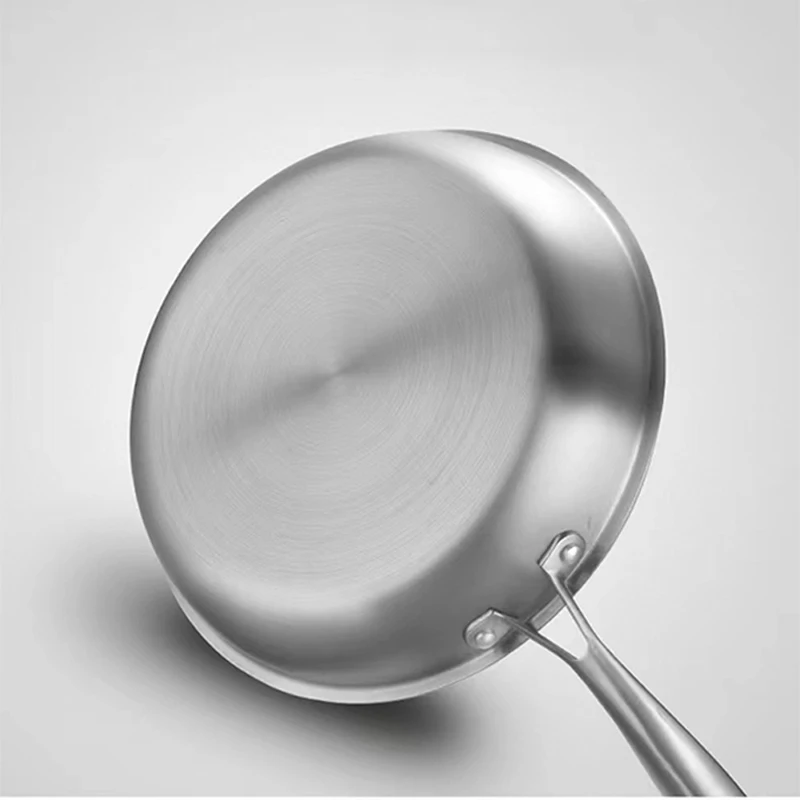Best Selling Pure Cooking Steak Induction Stainless Steel Fry Pan with Glass Lid Wok Honeycomb Non-Stick Pan