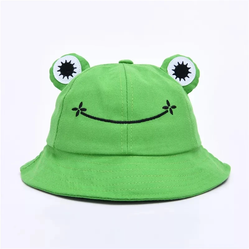 Низкий минимальный заказ, роскошная модная Панама в виде лягушки с вышитым логотипом