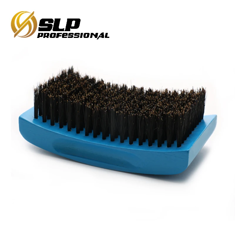 Red& blue 360 wave Wooden beard brush with natural boar bristle beard styles for men beard grooming