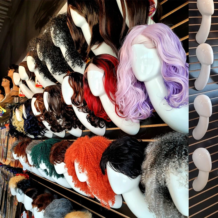 Custom window display head  long neck manikin mannequin head for wigs hats scarf