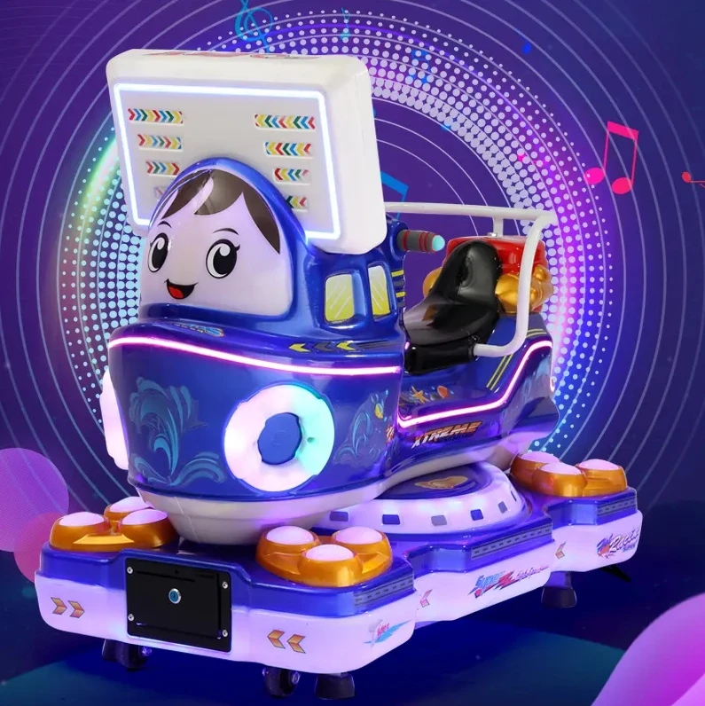 ABS plastic kids ride on car coin operated rocking amusement 3d kiddie ride game machine for shopping mall