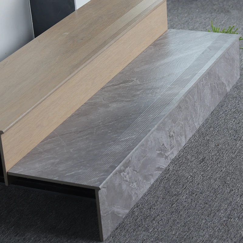 120x30cm Marble Look Stair Tiles Interior Finish Anti Slip Ceramic Stepping Stairs Tiles