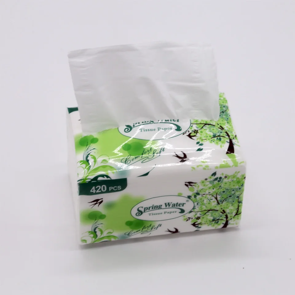 Factory direct wholesale 100% virgin wood pulp facial tissue 2ply 3ply soft pack  facial tissue paper