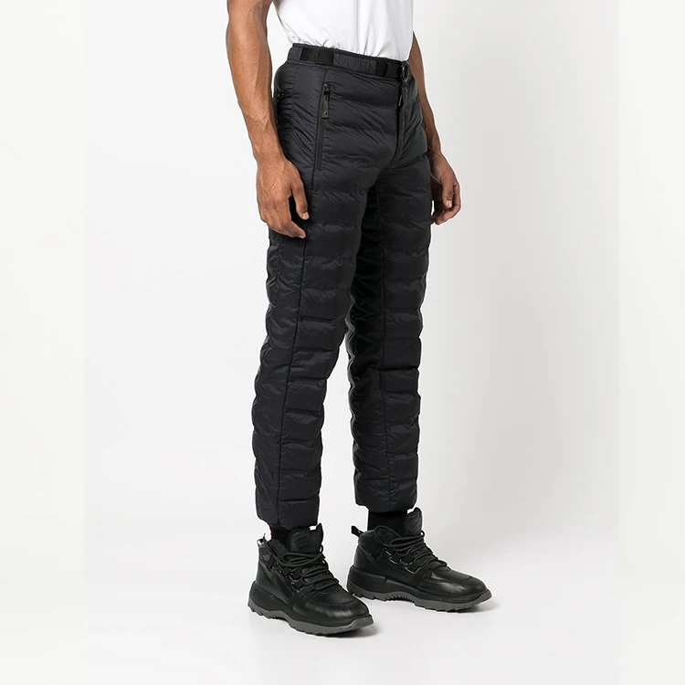 custom Thick Wind-proof  Printing puffer pants with zipper puffer pants and jacket set  Cargo Pockets For Winter