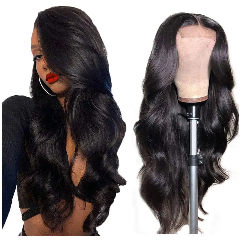 
13x6 Lace Front Human Hair Wigs For Black Women Straight Lace Frontal Wigs Pre plucked Hairline 10-18inch 
