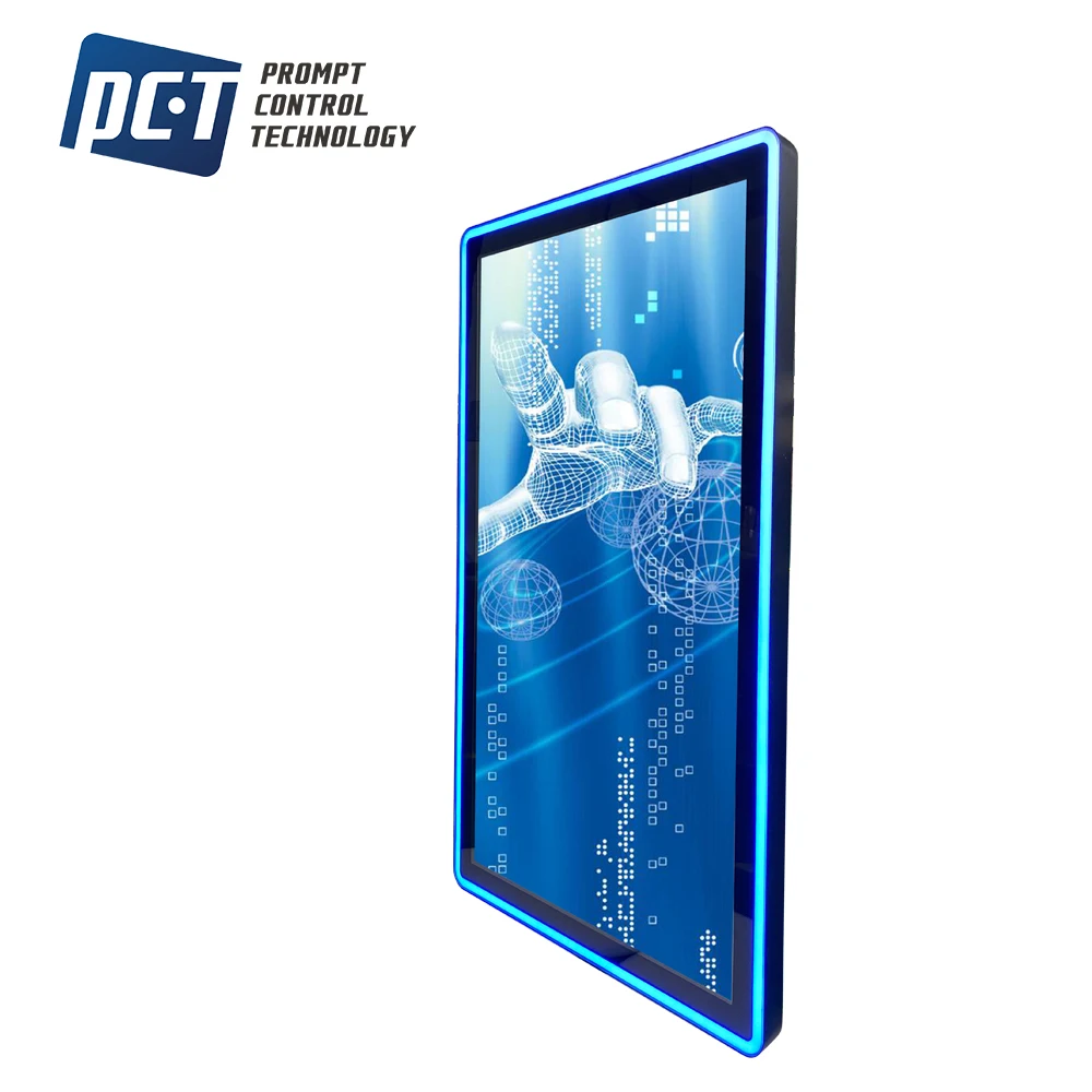 Promptcontrol 43 дюйма Передняя светодиодная подсветка солнечный свет для 4K Емкостное касание сенсорный экран со светодиодными огнями для казино слот с DVI DP интерфейса
