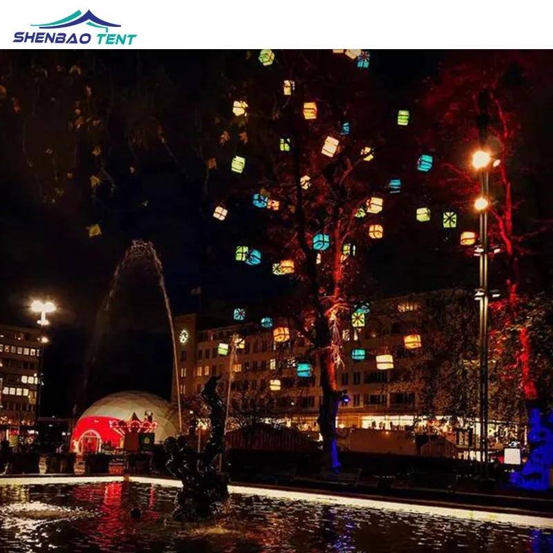 20 м большая оцинкованная стальная рама Рождественская геодезическая купол навес палатка для активного отдыха