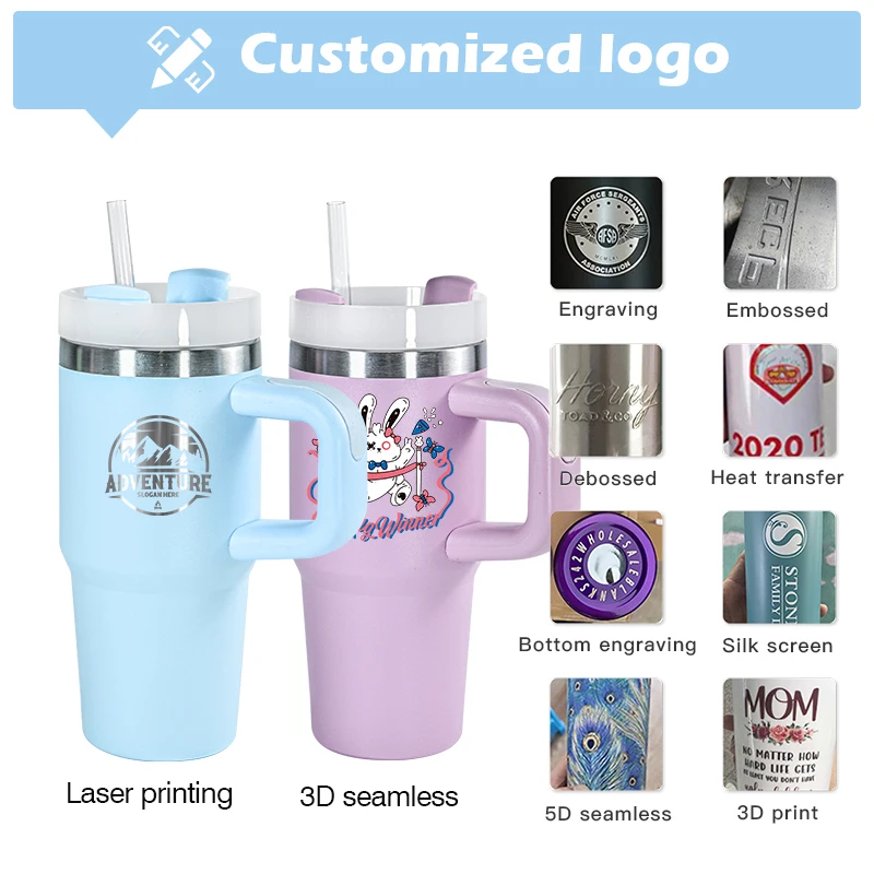 AGH 14oz Tumbler Powder Coating Double Wall Stainless Steel Vacuum Insulated Travel Coffee Mug with Handle