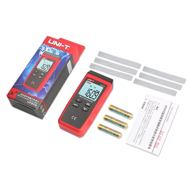 UNI-T UT373 Digital Laser Handheld Tachometer Single Trigger Auto RPM Speed Tester Measurement Meter Non-contact LCD Backlight