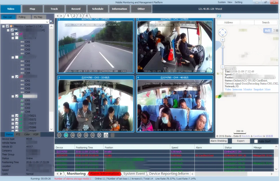 
4CH 720P/1080P Mobile DVR Kit Support 3G 4G WiFi GPS MDVR with Car/Bus/Truck/Vehicles Camera Recorder 