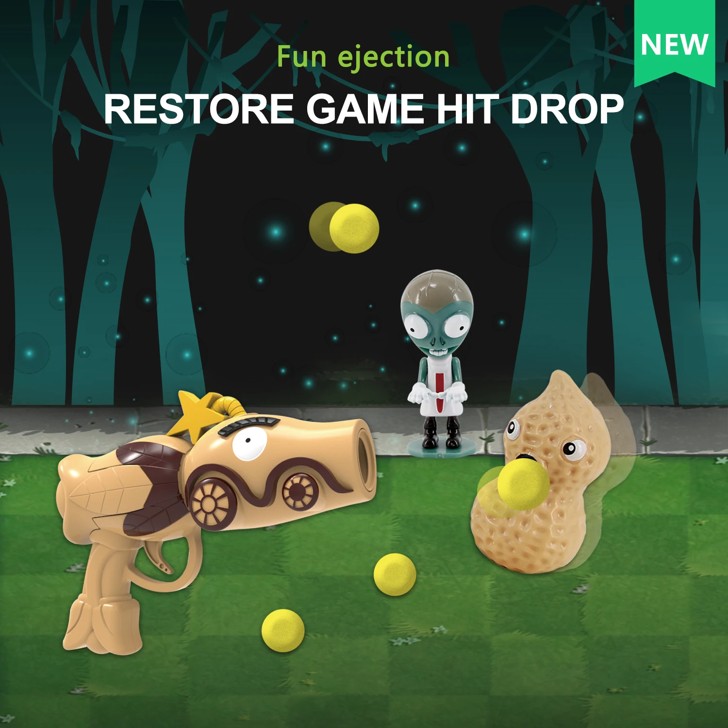 Игра для стрельбы зомби игрушка растение легион одиночный Горох/кокосовый пистолет EVA мяч игра детей