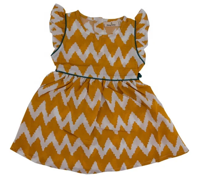 
children clothes girls dresses casual clothing Wavy stripes baby girl dress with high waist flower dress 