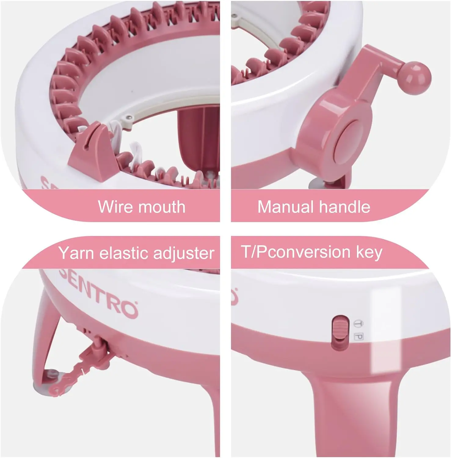 40 Needles Knitting Machine Smart Knitting Machine Kit DIY Knitting Board Rotating Machines for Adults and Kids Christmas Gifts