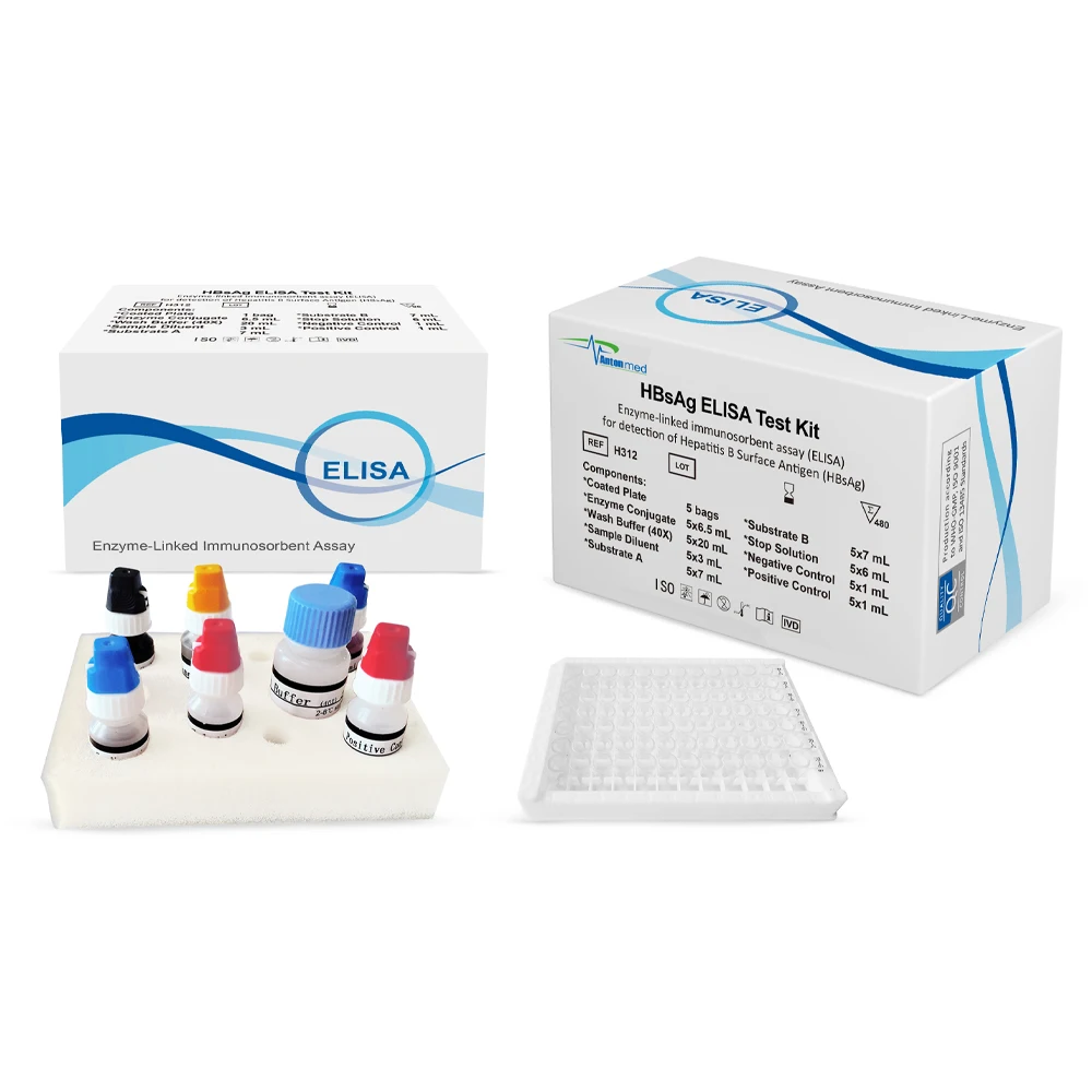HBSAG ELISA TEST KIT for clinical screening and diagnosis of hepatitis B virus infection in human serum/plasma
