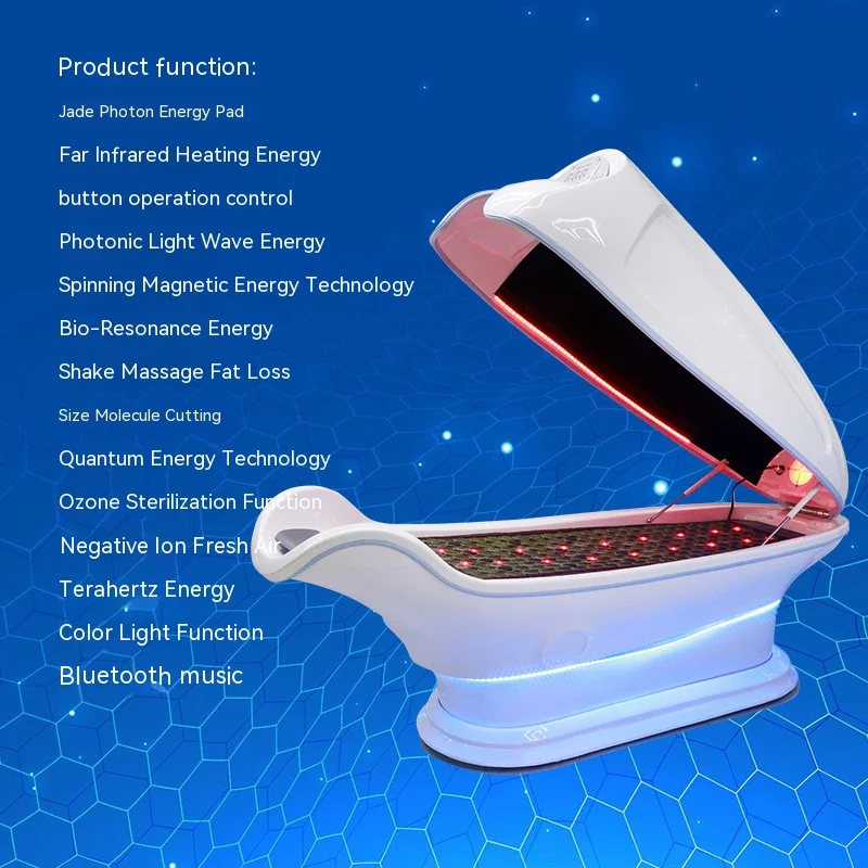 S.W Beauty Center LED Light Negative Ion FIR Ozone Therapy Sauna Spa Dome Far Infrared Massage Spa Capsule