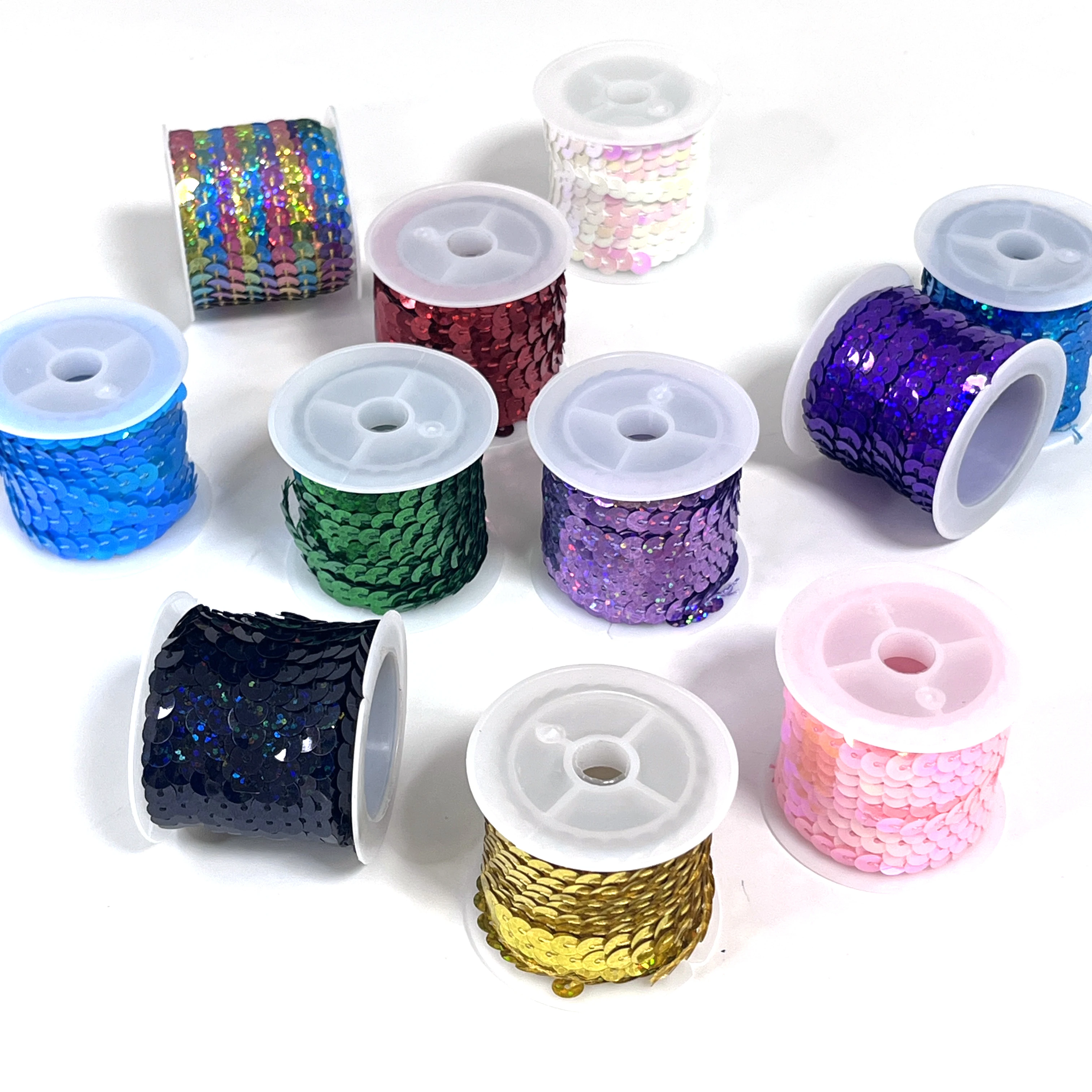 SHENYUE Wholesale recycled PET DIY Lace mini pink Sequin trim For Garment Decoration