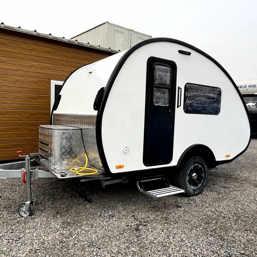 Luxury Compact  Sale Off Road Integrated Body Camper Trailer with Separate Bathroom Control Panels Air Sound System RV Caravan