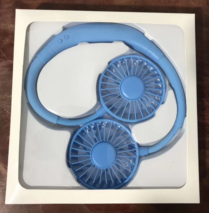 Custom  Plastic neckband fan insert tray  Mini Fan Packaging box