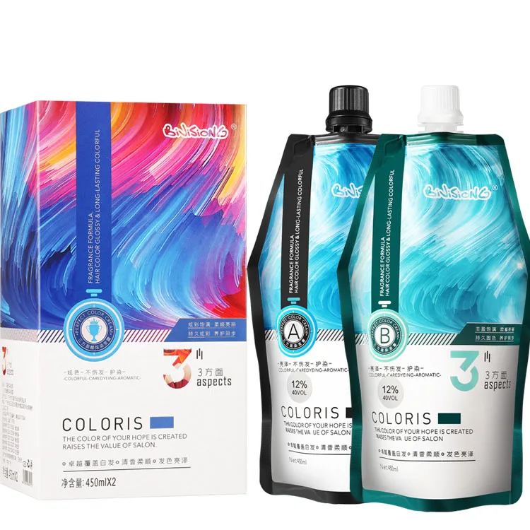 Permanent Dye Hair Color Factory more than 30 Colors Available Color Hair Colorant