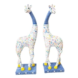 Eco friendly animal floral paper giraffe status home living room decoration arts and crafts