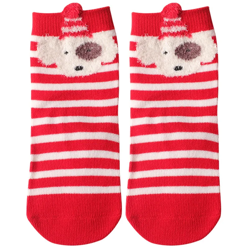 Мультяшные зимние Уютные теплые короткие носки для мальчиков и девочек унисекс для детей