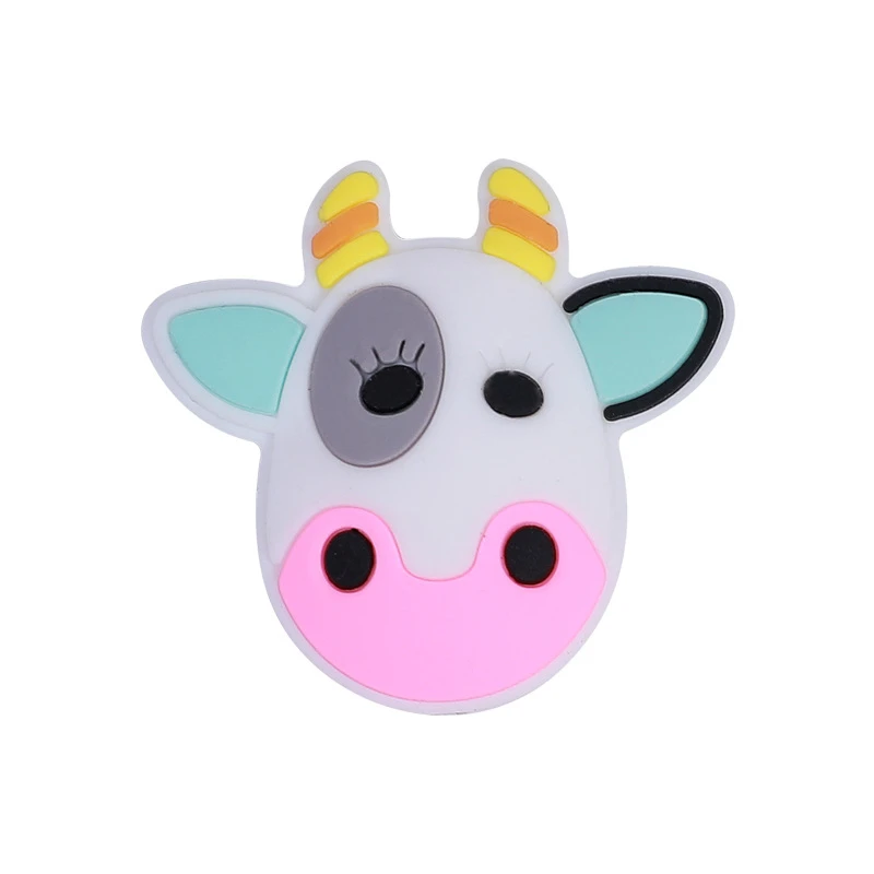 B10 New Design Cartoon Character Beads Silicone Focal Beads for Pen Making Food Grade BPA Free Character Customized Logo 50pcs