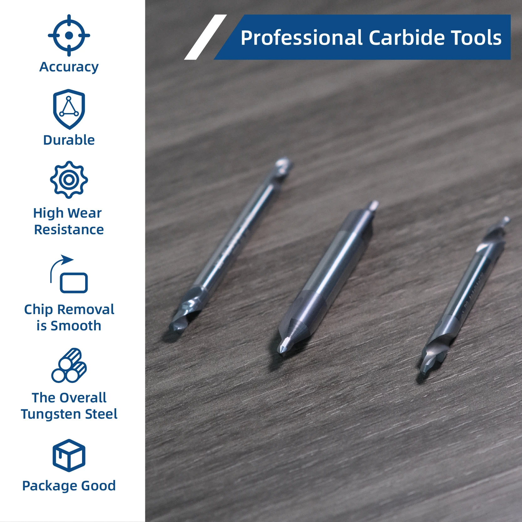 Manufacturer Countersink Tools Metalworking Hight Quality Tungsten Solid Carbide Composite Center Drill Bit Set Wholesale