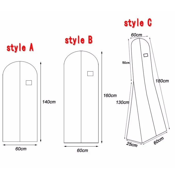 Небольшой минимальный заказ 100 шт. сверхдлинное свадебное платье одежда сумки с индивидуальным логотипом для свадебного