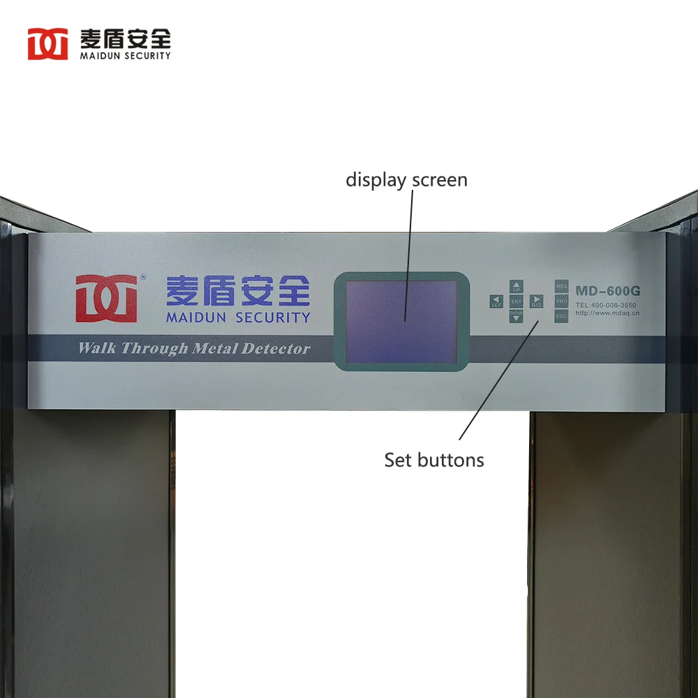 Hot Sale Digital Display Full Body Scanner Walk Through Metal Detector 24 Zones  Metal Detector Machine for School Factory