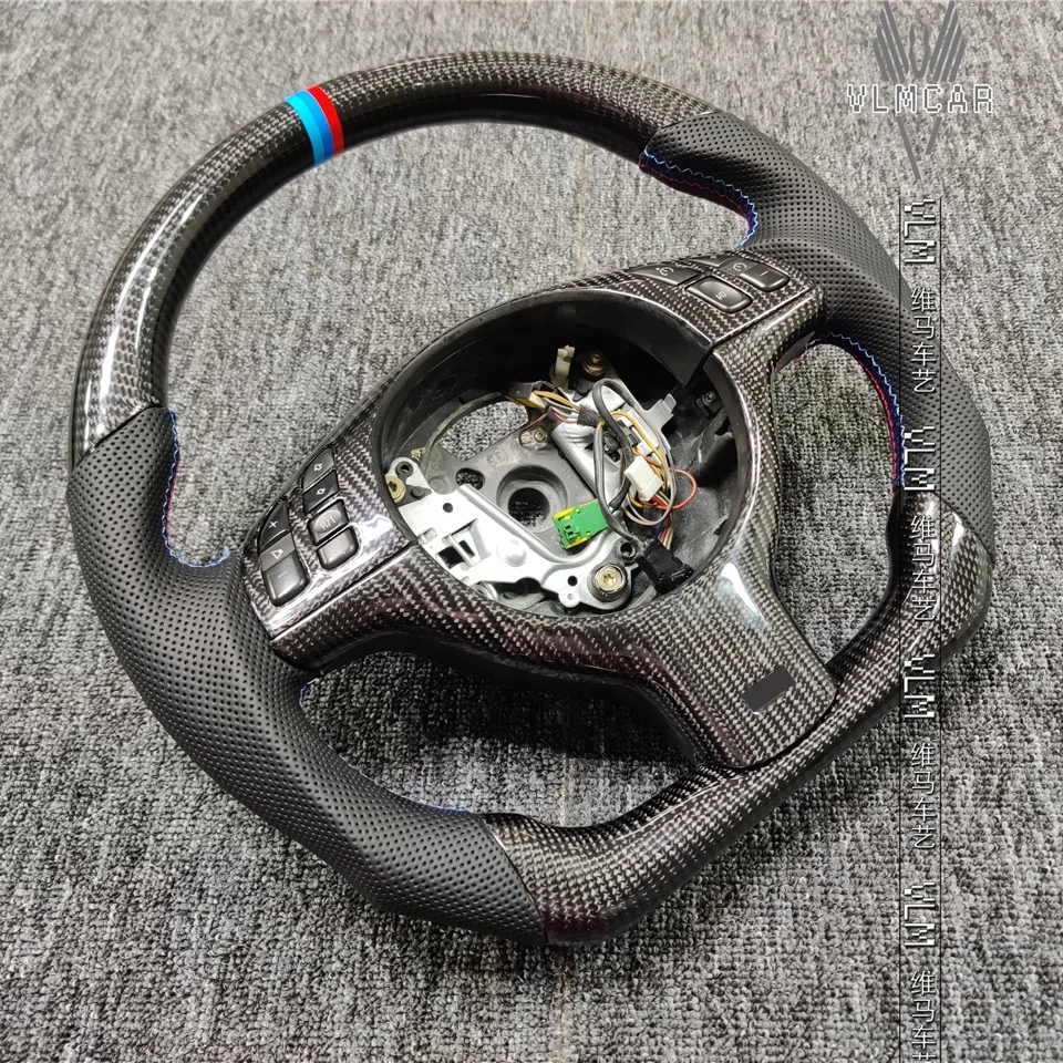 Private custom gloss carbon fiber steering wheel for bmw 3 series/ E46 /Available for all car models