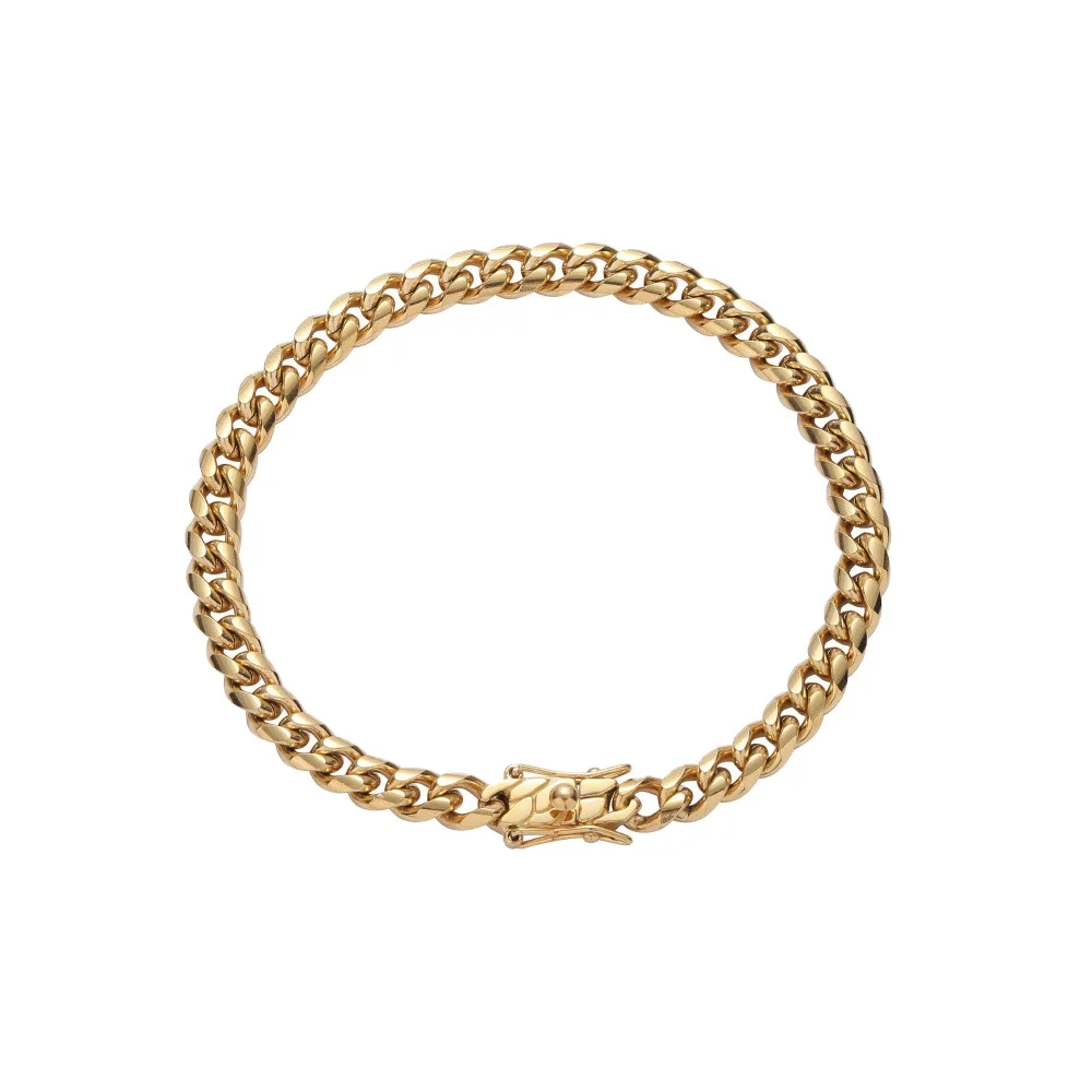 Domineering Jewelry Spot Wholesale 2022 Hot Sale surgical Stainless Steel Bracelet 6mm Miami Cuban Link Chain Bracelet Men