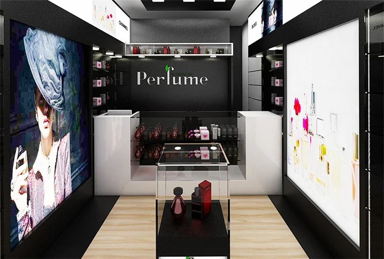 Top Selling wooden Acrylic display rack for perfume fashion profession design perfume shops design