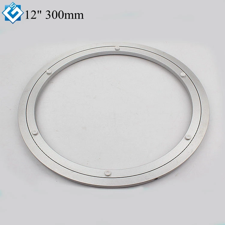 Hot Sale Low Noise 12 Inch 300mm Bearing Mechanism 360 Degree Aluminum Swivel Plates Dining Table Lazy Susan