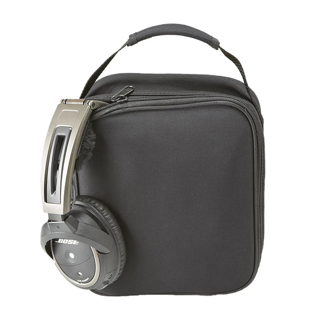 Neoprene Pilot Headset Case Headphone Soft Case Earphone Travel Storage Bag Special Purpose Carrying Bag with Handle