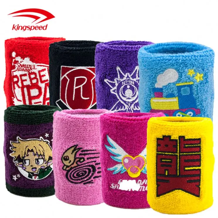 Bulk Cheap cotton terry Towel youth elastic fitness golf sports basketball wrist band sweatband for women men kids girls