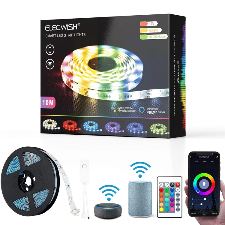 Home Decoration 12V 10M Tuya Wifi SMD 5050 Smart TV Backlight RGB LED Light Strip