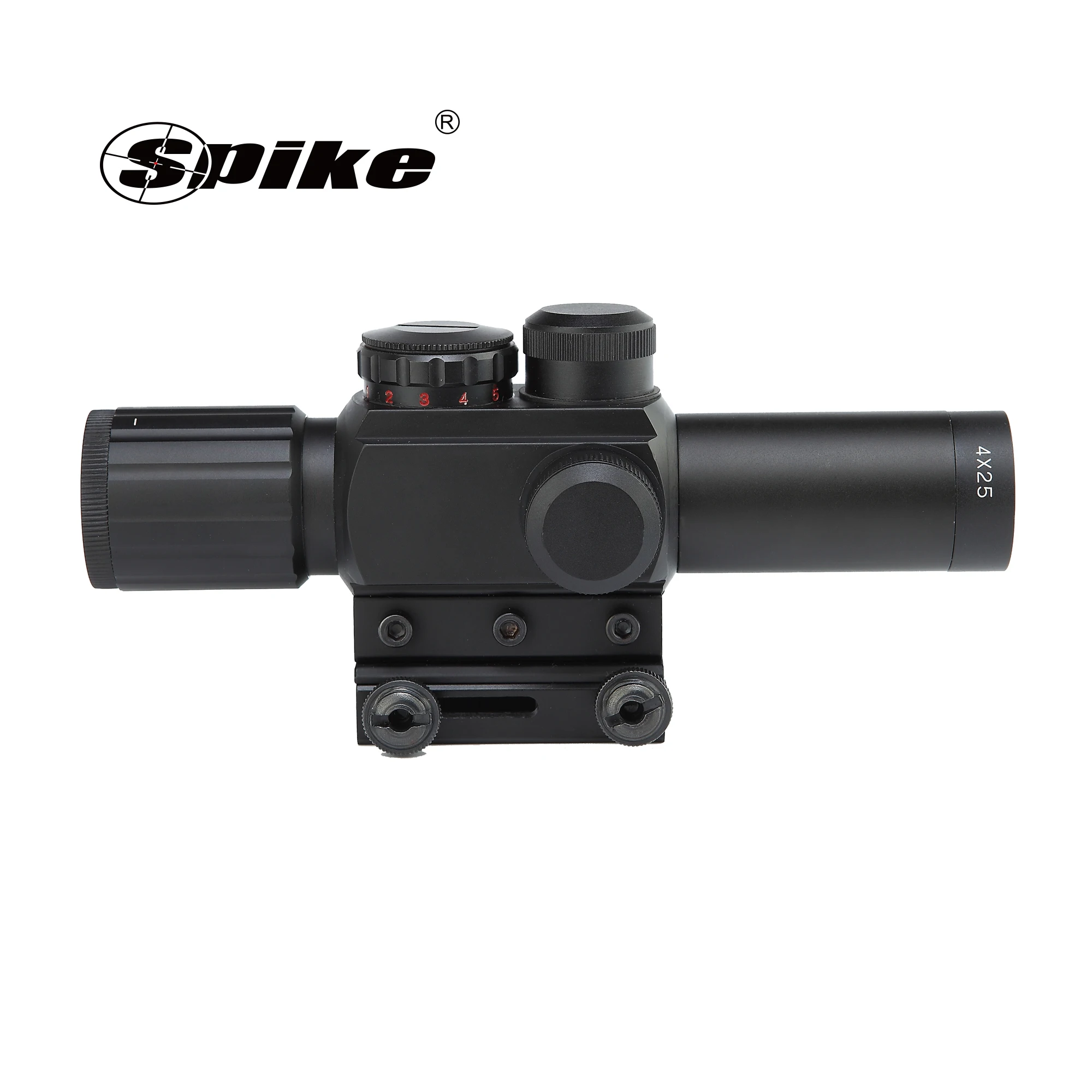 Spike Optics 4X25(M6) Red Green Illumination Scope with Red Laser Sight