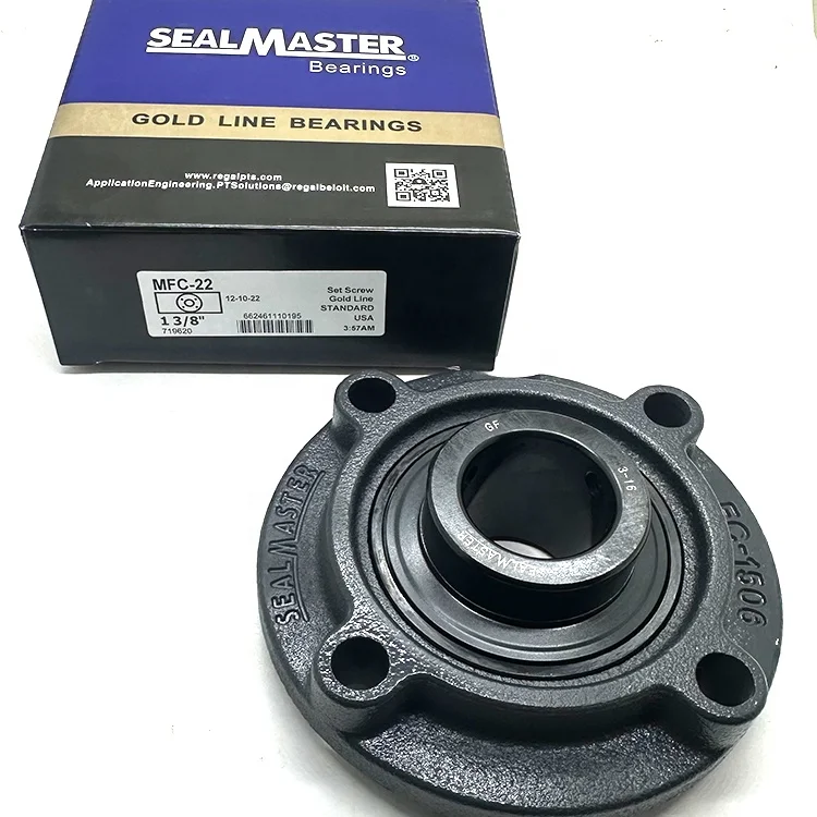 Original  SealMaster MFC-31 medium Duty setscrew locking MFC31 bearing 4 bolt flange block housing seal master