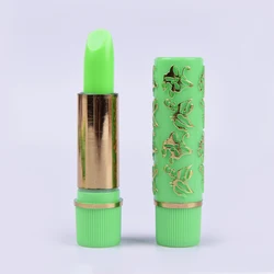 Hot sale green butterfly print magic lipsticks change color Lips stick private label lipstick