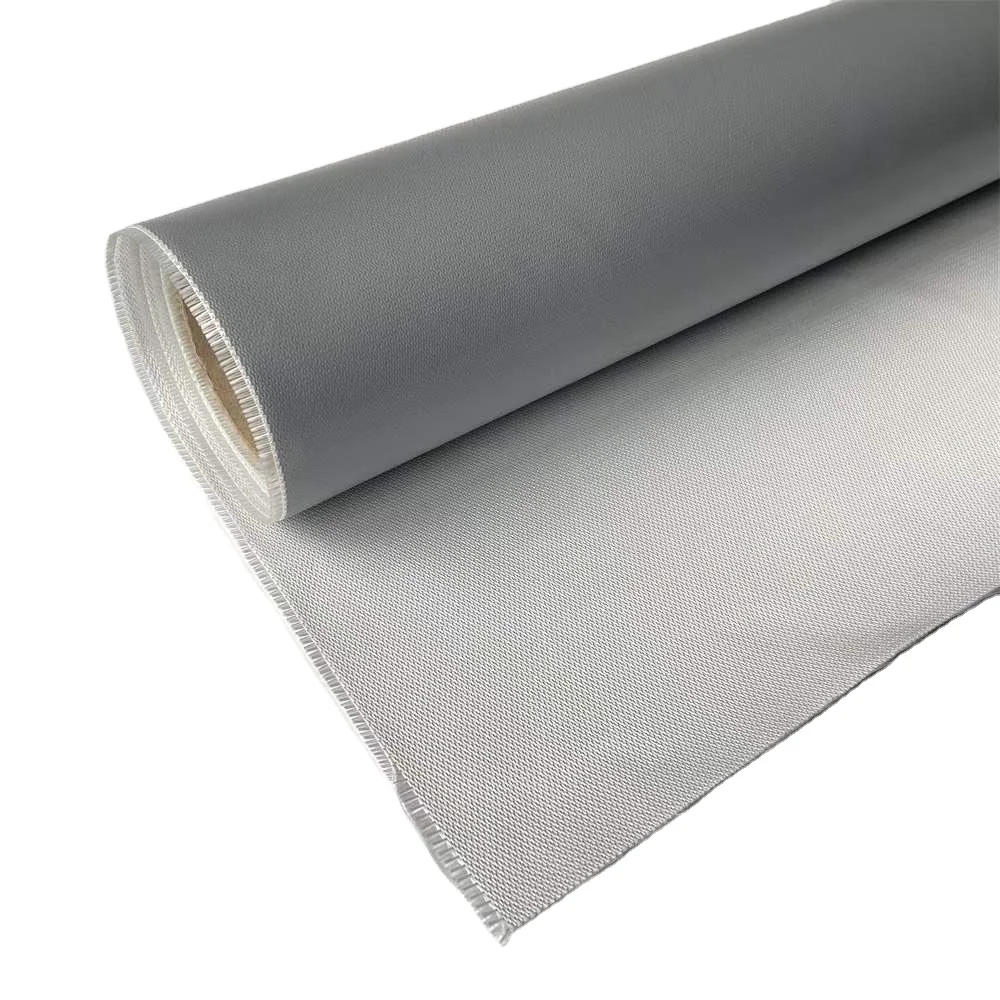 High Temperature Insulation Silicone Rubber Fiberglass Cloth For Fire Smoke Curtain